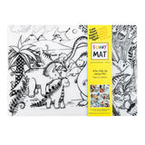 Funny Mat Jurassic & Fish White 2 Pk w/ 12 Markers