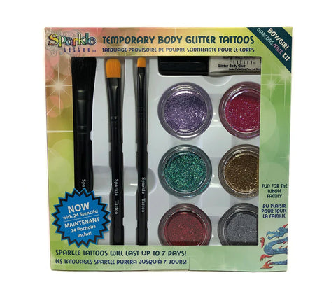Sparkle Temporary Body Glitter Tattoo Boy Party Kit