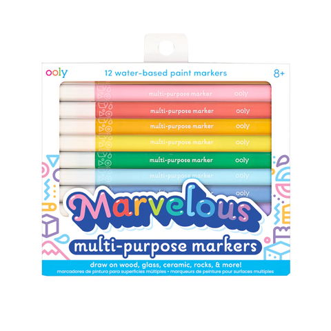Ooly Marvelous Multi Purpose Paint Markers 12 Pk