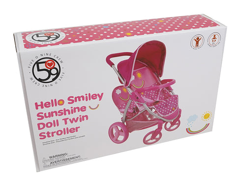 Sunshine Dots Deluxe Doll Pram Stroller