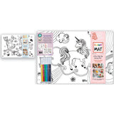 Funny Mat Unicorn & Mermaid White 2 Pk. w/ 6 Markers