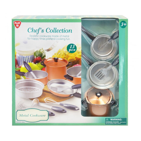 Play Chefs Collection Realistic Cookware 12 Pce