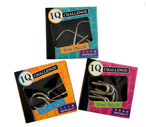 Metal Wire Puzzle Single Asst.