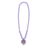 Great Pretenders Rockin Heart Necklace Purple