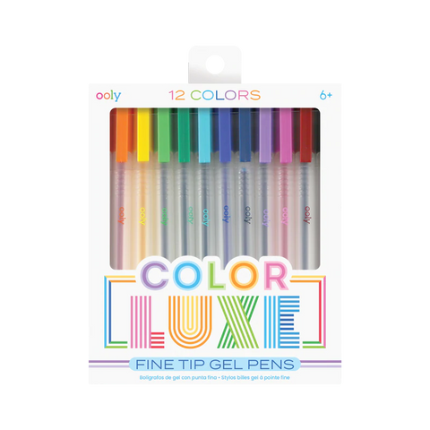 Ooly Color Luxe Fine Tip Gel Pens 12 Pk