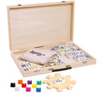 Rustik Classic Mexican Train Dominoe Set Wooden Case