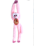 Hanging Sequins Monkey Pink