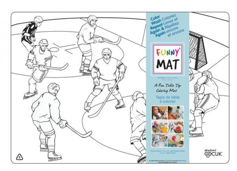 Funny Mat Hockey White