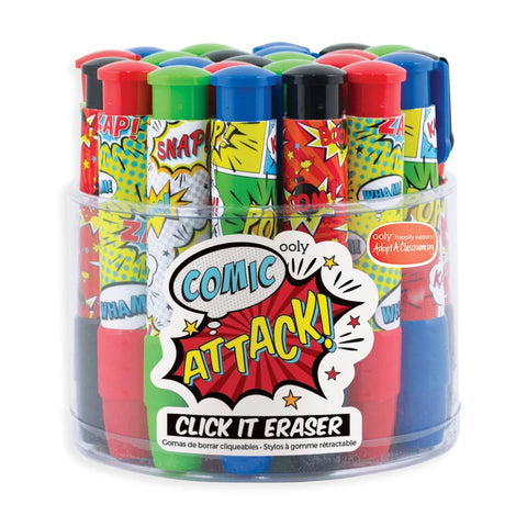 Ooly Click It Eraser Comic Attack