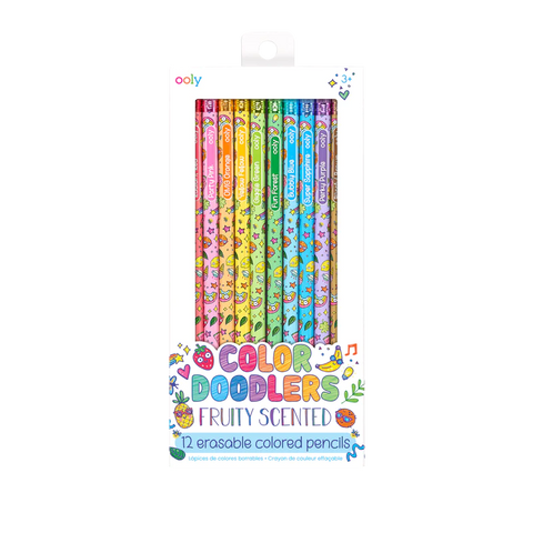 Ooly Color Doodlers Fruity Scented Erasable Colored Pencils 12 Pk