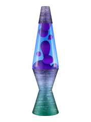 Purple Blue Ceramic Dip Glaze Lava Lamp 14.5