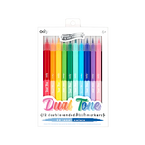 Ooly Dual Tone Double Ended Brush Markers 12 Pk