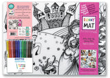 Funny Mat Prince - Princess & Owls White 2 Pk. w/ 12 Markers