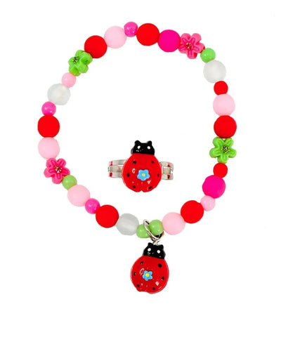 Great Pretenders My Fair Ladybug Ring & Bracelet Set