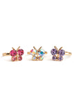 Great Pretenders Butterfly Gem Rings 3 Pk