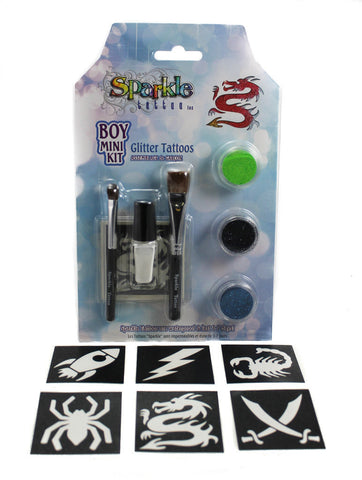 Sparkle Boy Glitter Tattoo Mini Kit
