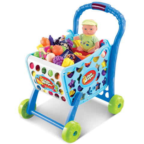 Little Moppet 3 In 1 Shopping Cart Blue