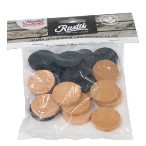 Rustik Junior Wooden Checkers Disc 20 Pce