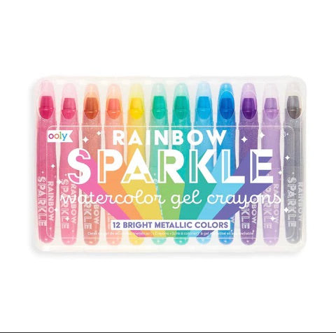 Ooly Rainbow Sparkle Metallic Gel Crayons 12 Pk