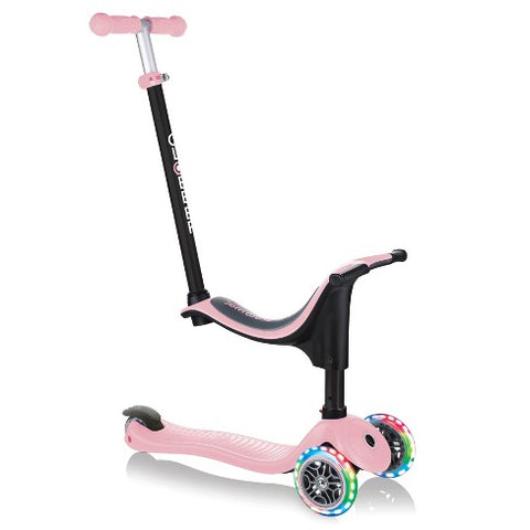 Globber Go Up 3 In 1 Scooter Pink w/ Light Up Wheels