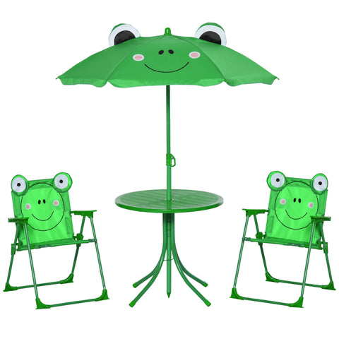 Frog Children Table Chair Umbrella Set 3 Pce