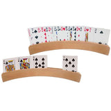 Card Holders 2 Pce Wooden Curved